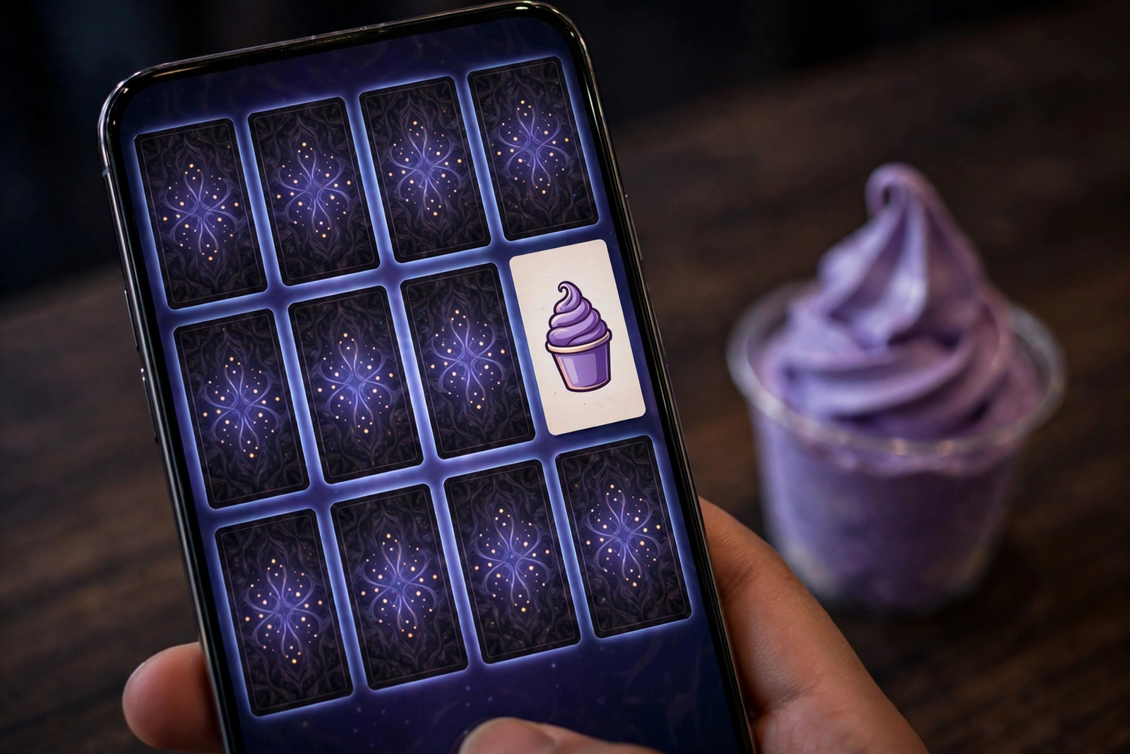 Spellbound Secret Lair memory game cards being played in the DQ App