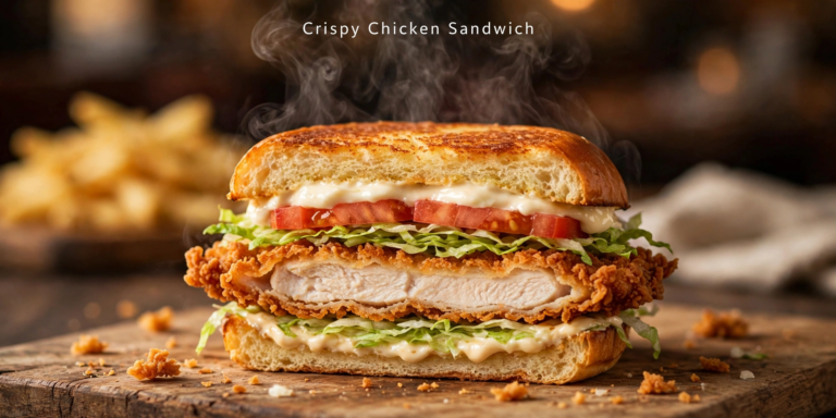 Dairy Queen Crispy Chicken Sandwich with crispy fillet, lettuce, tomato and mayo on a toasted bun, Canada